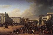 Franz Kruger Parade on Opernplatz in 1822 oil on canvas